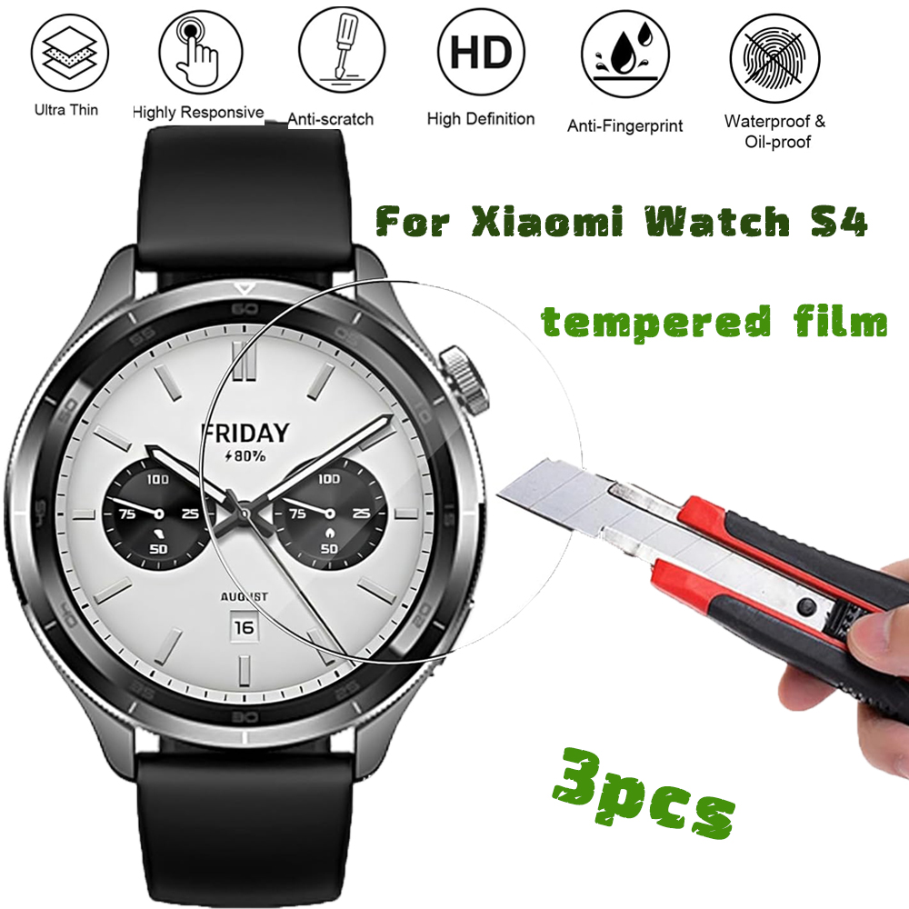 Xiaomi Smartwatch S4 Accessories - 3 قطعة الزجاج المقسى Smartwatch حامي