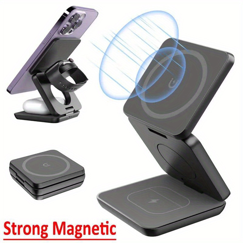 Wireless Charger Watch - شاحن لاسلكي سريع 3 في 1