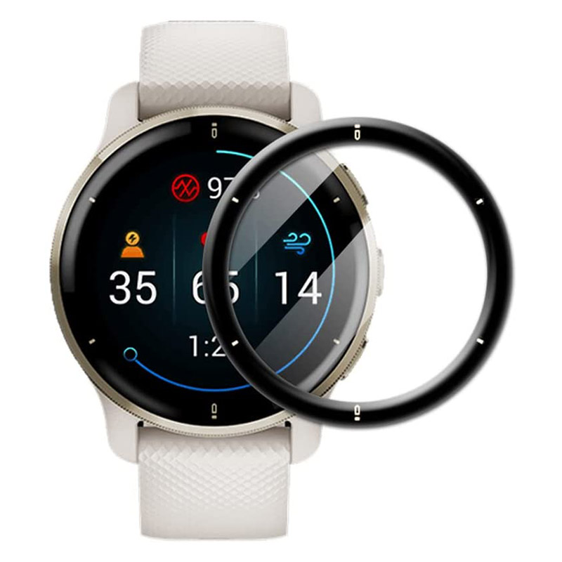 Garmin Smartwatch Accessories - طبقة حماية ثلاثية الأبعاد بحافة منحنية