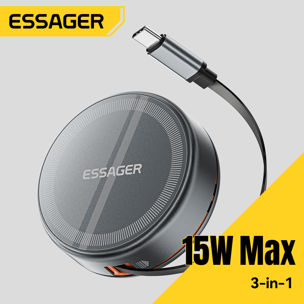 Wireless Charger Watch - Essager 15W 3 في 1 شاحن