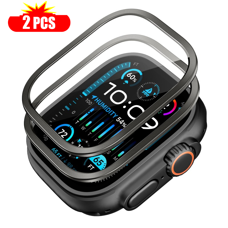 Smartwatch Case - 2 قطعة الزجاج المقسى لساعة أبل