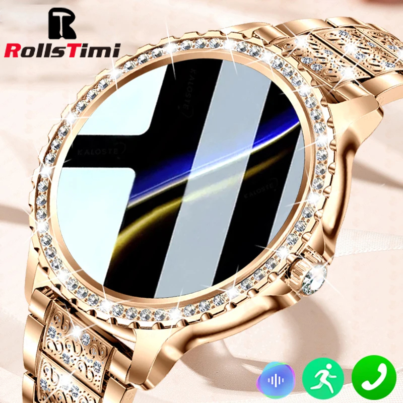 Smartwatch Faces - أزياء فاخرة الذهب المرأة ساعة ذكية