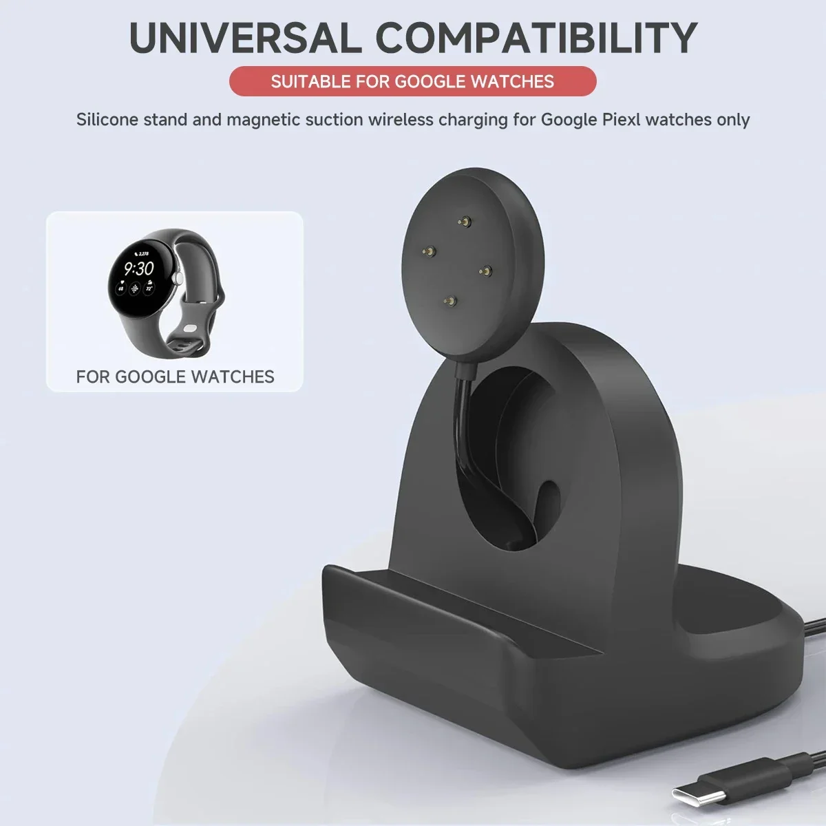 لينة سيليكون شاحن مهد حوض شاحن - مراجعة Wireless Charger Watch وسعره
