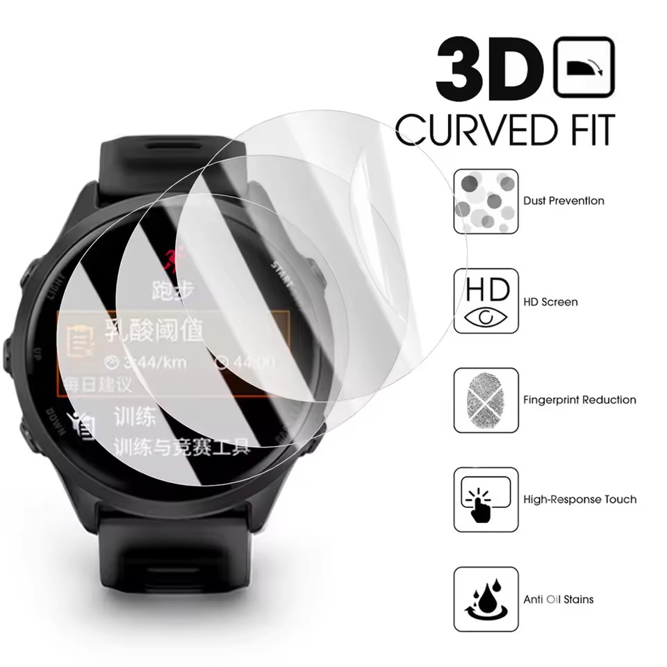 1-3 قطع من طبقة الهيدروجيل لسا - مراجعة Garmin Smartwatch Accessories وسعره