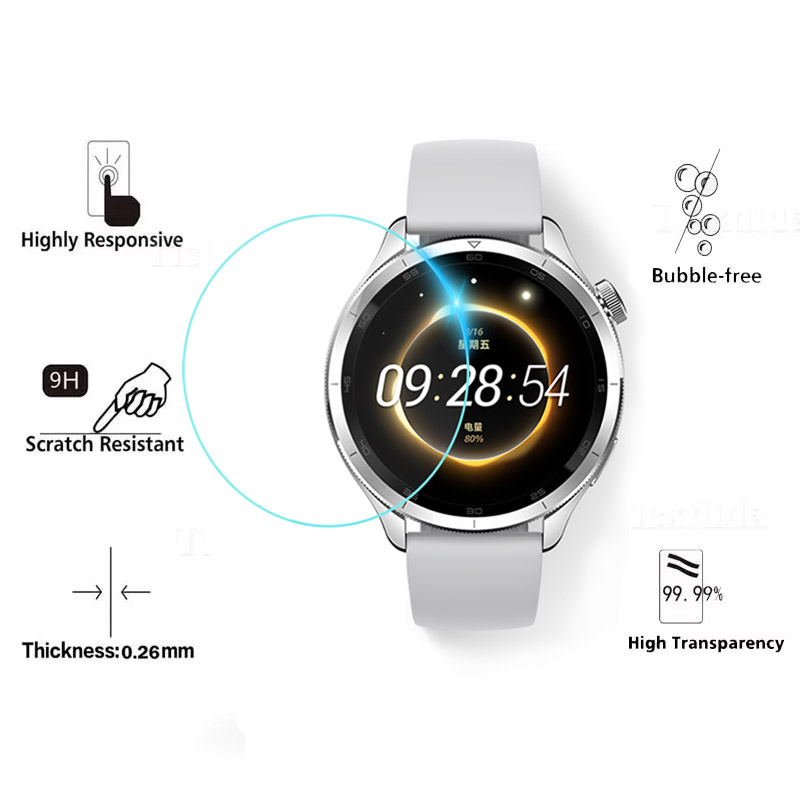 واقي شاشة من الزجاج المقوى لسا - مراجعة Xiaomi Smartwatch S3 Accessories وسعره