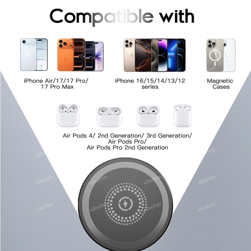 شاحن لاسلكي مغناطيسي 3 في 1 له - مراجعة Wireless Charger Watch وسعره
