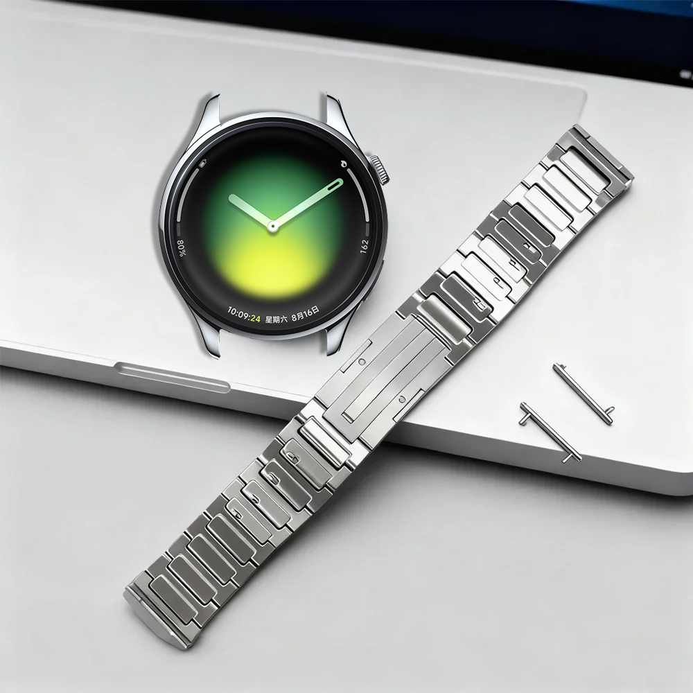 حزام تيتانيوم سريع الفك مقاس 2 - مراجعة Xiaomi Smartwatch S4 Accessories وسعره