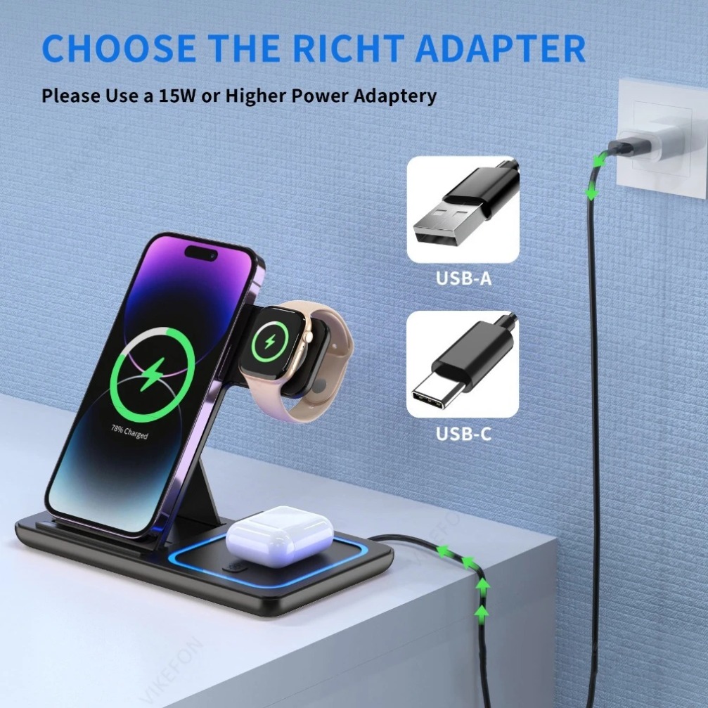 محطة شحن لاسلكية قابلة للطي 3  - مراجعة Wireless Charger Watch وسعره