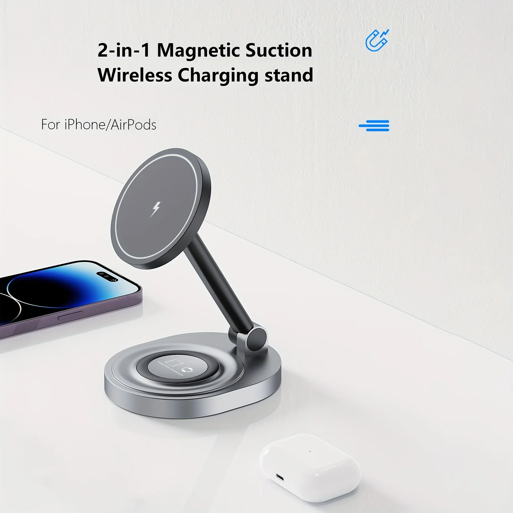 2 في 1 شاحن لاسلكي مغناطيسي حا - مراجعة Wireless Charger Watch وسعره