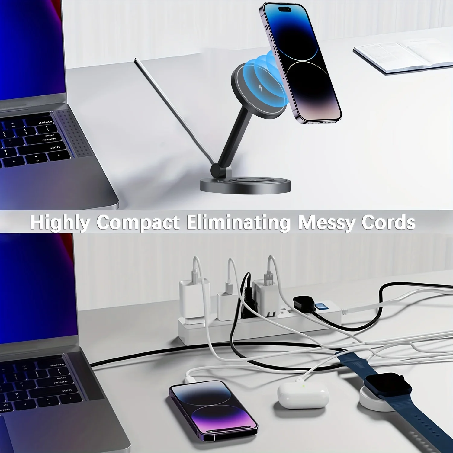 2 في 1 شاحن لاسلكي مغناطيسي حا - مراجعة Wireless Charger Watch وسعره