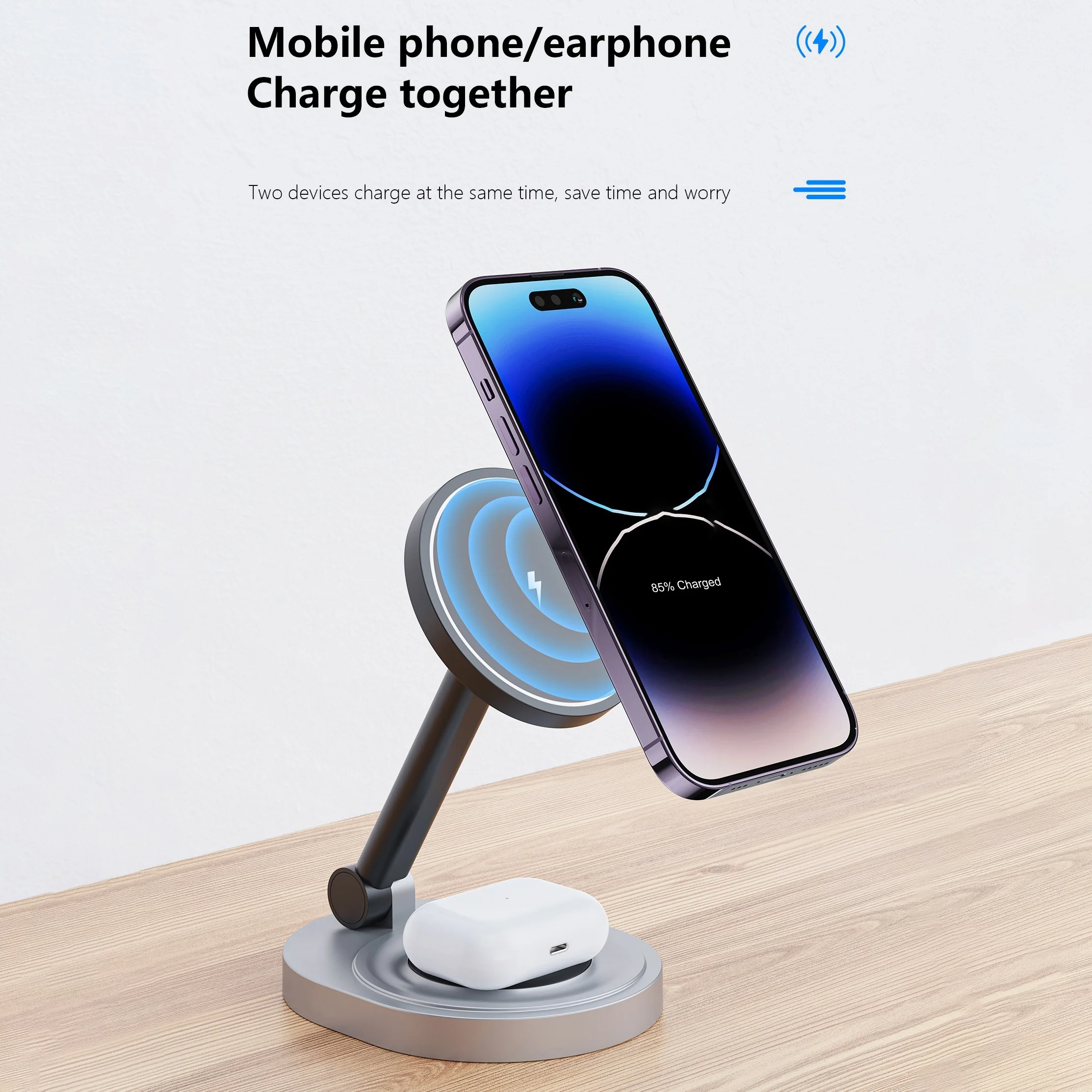2 في 1 شاحن لاسلكي مغناطيسي حا - مراجعة Wireless Charger Watch وسعره