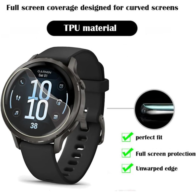 1-3 قطعة حامي الشاشة الناعمة ل - مراجعة Garmin Smartwatch Accessories وسعره