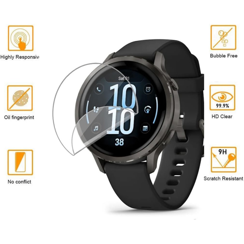 1-3 قطعة حامي الشاشة الناعمة ل - مراجعة Garmin Smartwatch Accessories وسعره