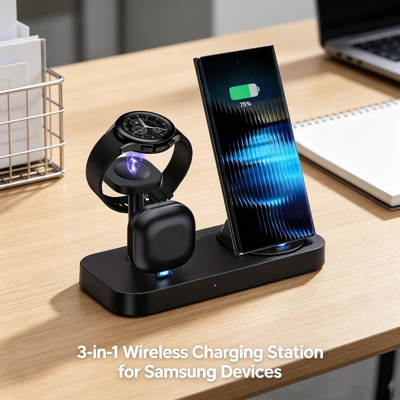 شاحن لاسلكي 3 في 1 بملف مزدوج  - مراجعة Wireless Charger Watch وسعره