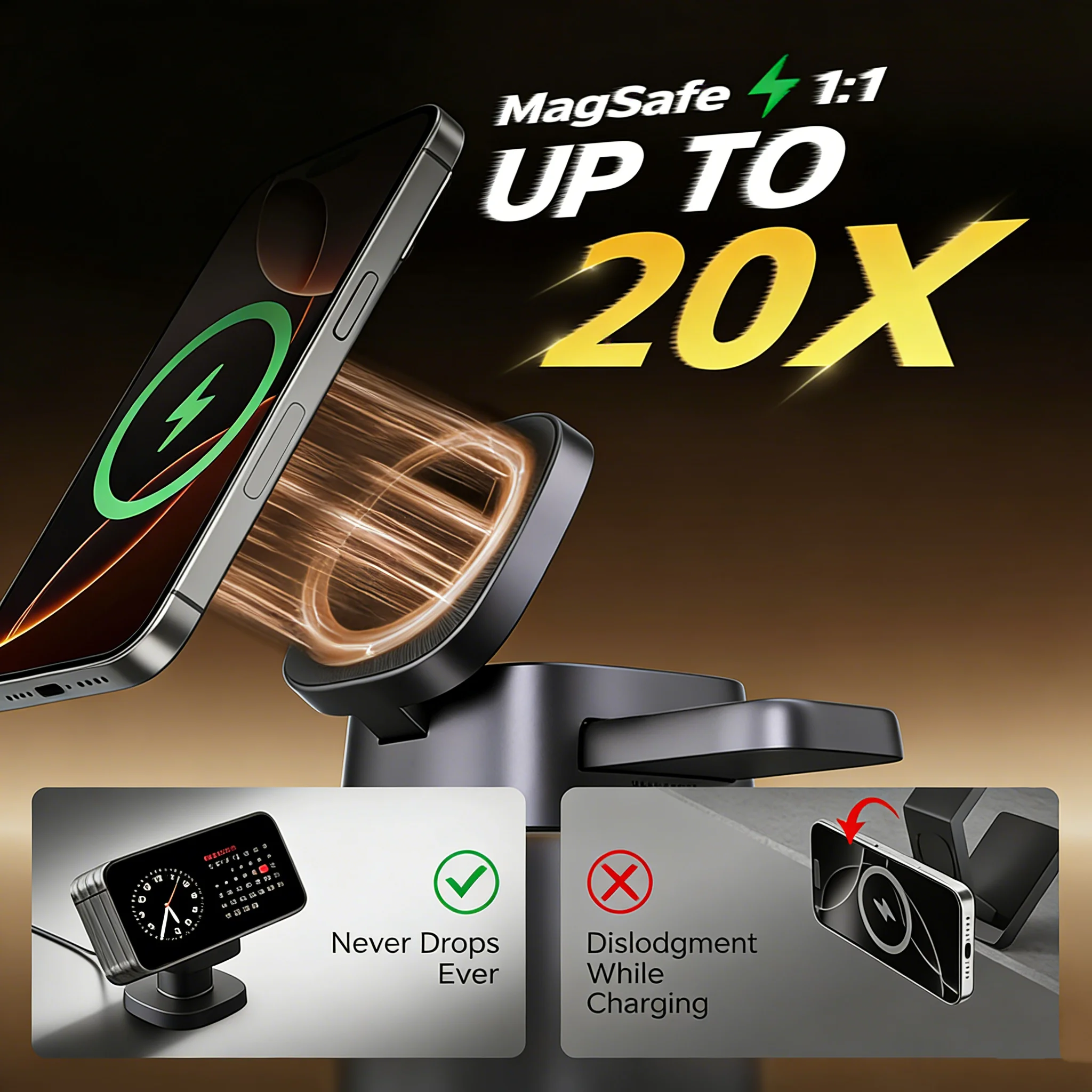 شاحن لاسلكي 3 في 1 على شكل فطر - مراجعة Wireless Charger Watch وسعره