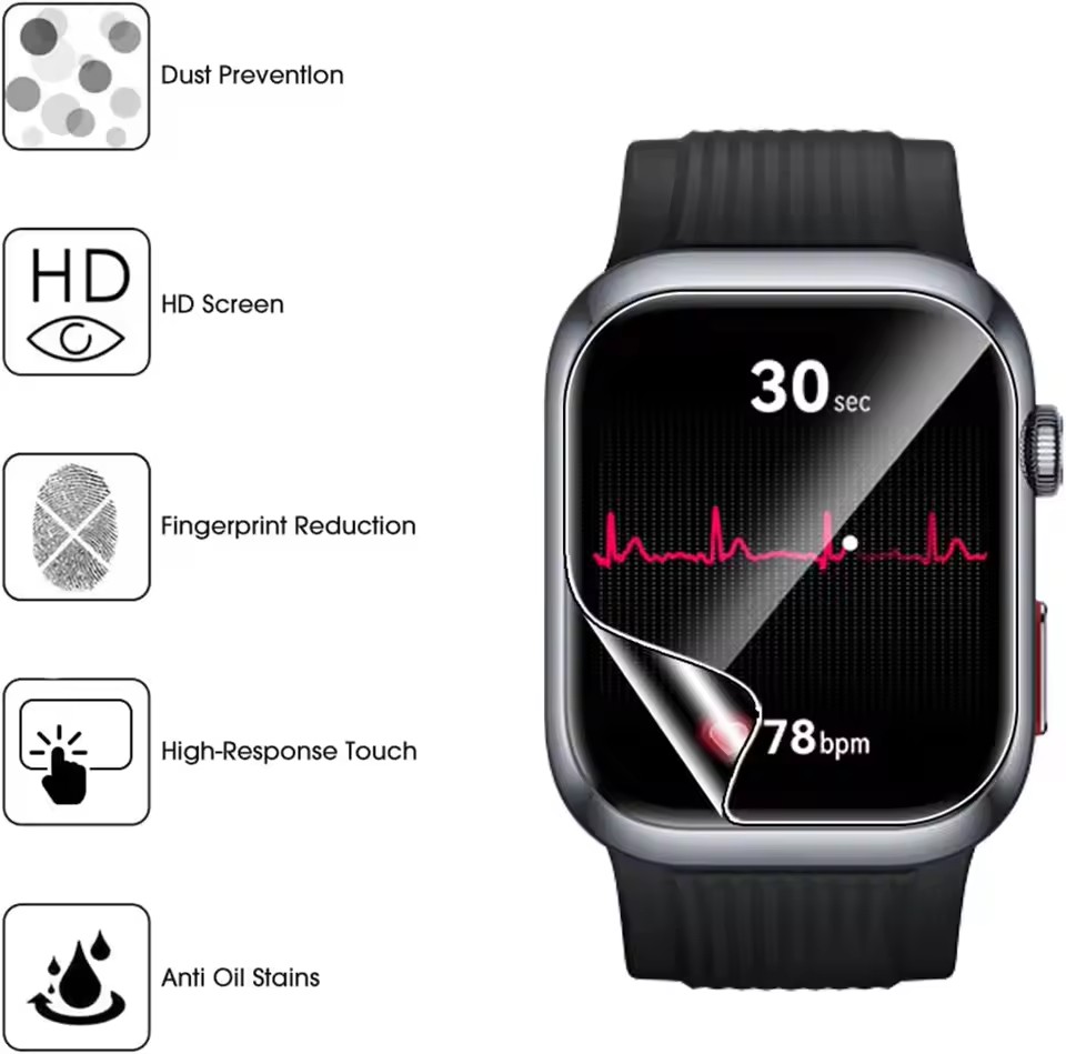 3 قطع من أفلام هيدروجيل من ماد - مراجعة Huawei Smartwatch Accessories وسعره